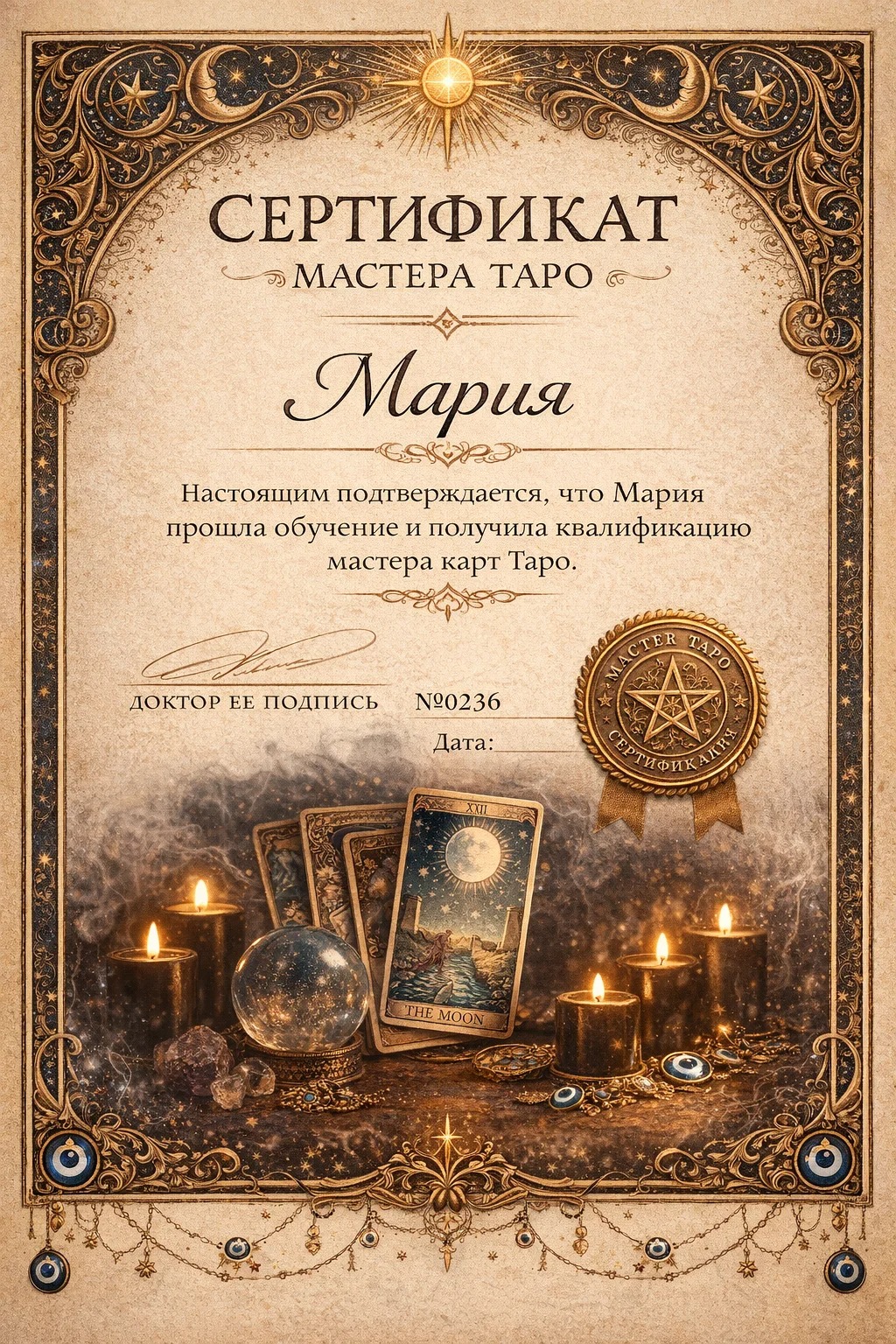 Сертификат мастера Таро