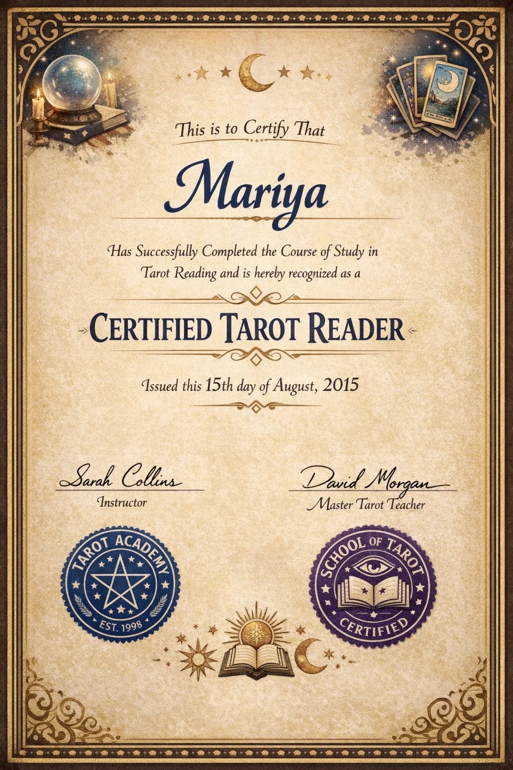 Диплом ясновидящей